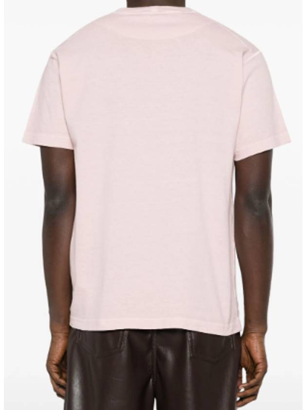 Organic Cotton Short Sleeve T-Shirt Pink - STONE ISLAND - BALAAN 4