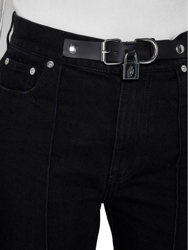 Padlock Detail Denim Jeans Black - JW ANDERSON - BALAAN 6