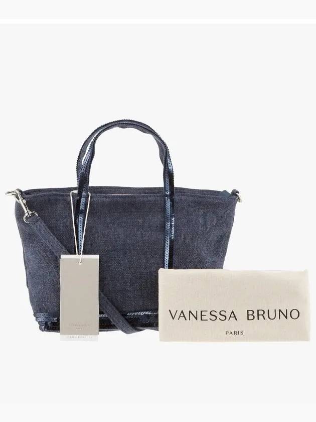 Cabas Mini Tote Bag Denim - VANESSA BRUNO - BALAAN 4