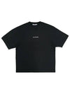 Stamp Logo Cotton Short Sleeve T-Shirt Black - ACNE STUDIOS - BALAAN 3