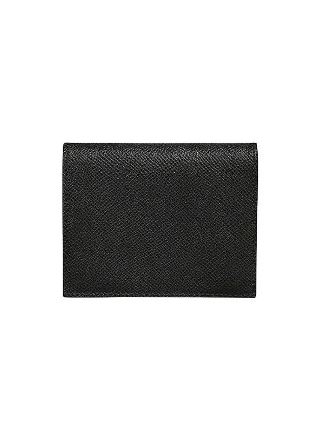 Gancini Compact Half Wallet Black - SALVATORE FERRAGAMO - BALAAN 3