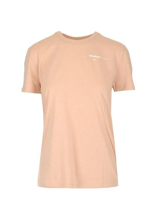 3D Reeves Arrow Short Sleeve T-Shirt Pink - OFF WHITE - BALAAN 1