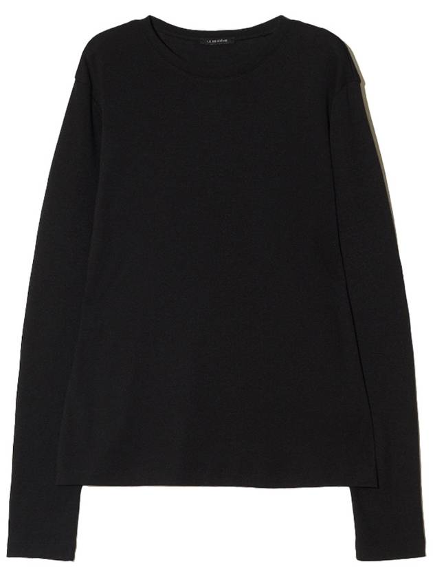 Soft round neck long sleeve t shirt black - LESEIZIEME - BALAAN 2