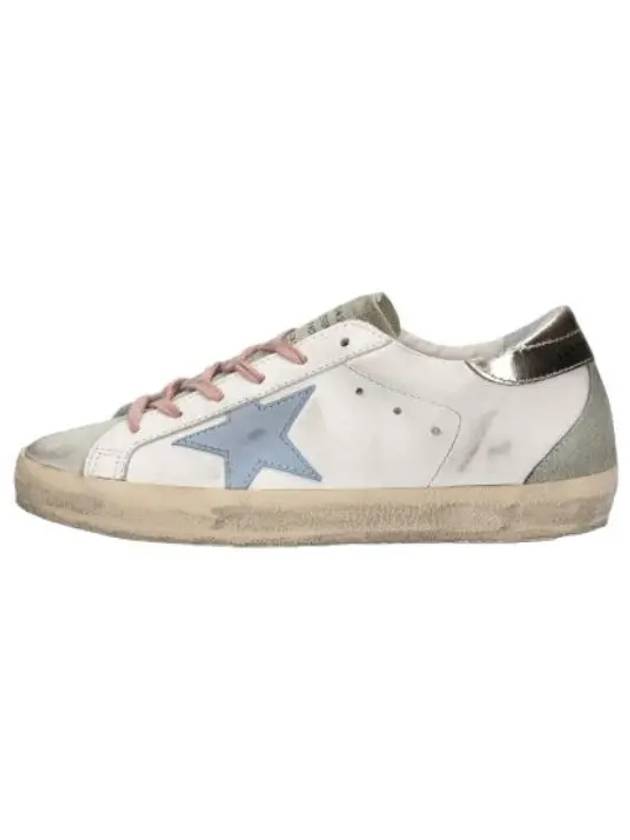 Superstar Silver Heel Tab Blue Star Sneakers White - GOLDEN GOOSE - BALAAN 1