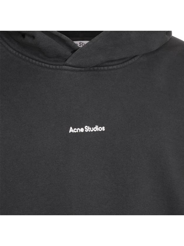 Logo Print Oversized Fit Hoodie Black - ACNE STUDIOS - BALAAN 4