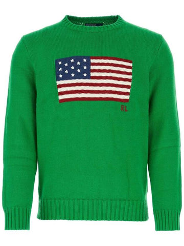 Iconic Flag Sweater Green - POLO RALPH LAUREN - BALAAN 1