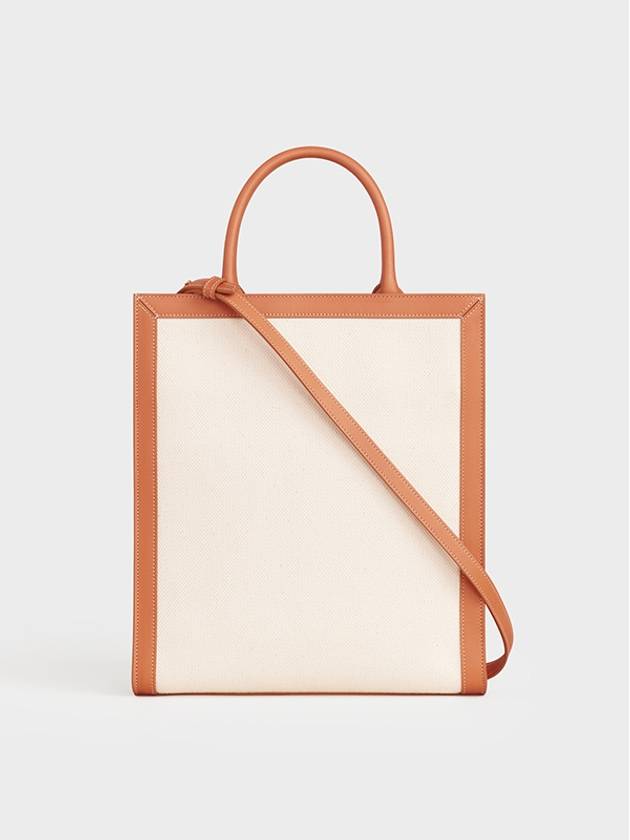 Vertical Cabas Tote Bag Small Natural - CELINE - BALAAN 3