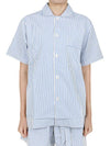 Poplin Striped Pajamas Short Sleeve Shirt SWE PB - TEKLA - BALAAN 6