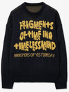 Timeless jacquard lettering knit navy yellow - BLONDNINE - BALAAN 4