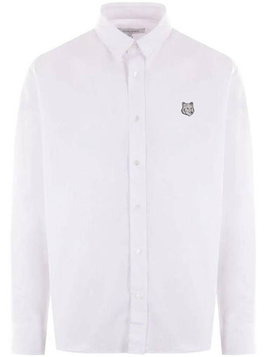 Bold Fox Head Long Sleeve Shirt White - MAISON KITSUNE - BALAAN 1