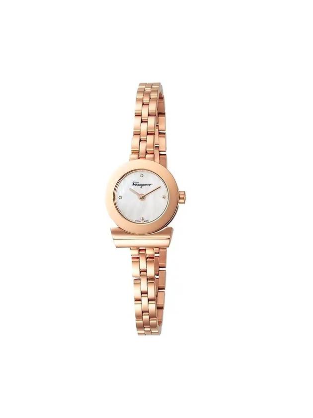 Gancini Metal Quartz Watch Rose Gold - SALVATORE FERRAGAMO - BALAAN 1