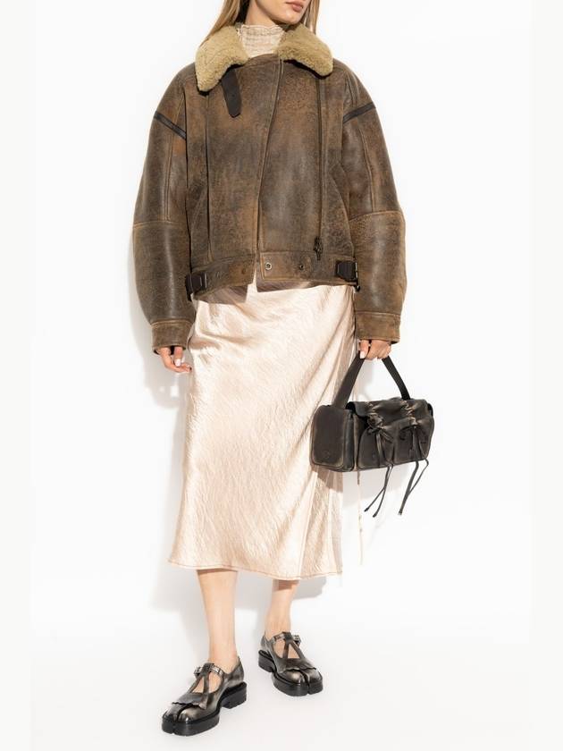 Acne Studios Shearling Coat, Women's, Brown - ACNE STUDIOS - BALAAN 2