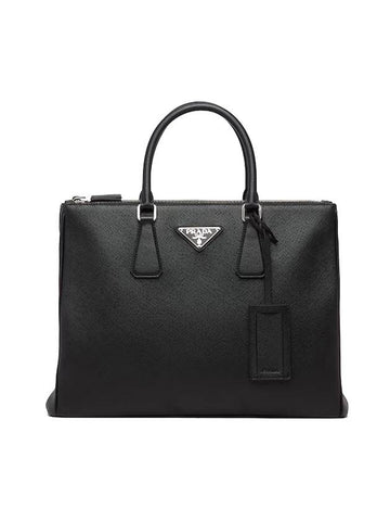 Saffiano Leather Tote Bag Black - PRADA - BALAAN 1