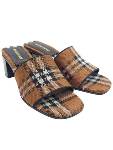 Women s Motif Logo Mule Sandals 8065506 A9011 - BURBERRY - BALAAN 1