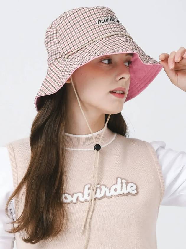 MONBIRDIE Check Bucket Check Bucket Hat PINK - MONBIRDIE GOLF - BALAAN 10