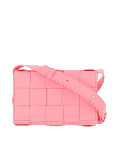 Cassette Intrecciato Small Cross Bag Pink - BOTTEGA VENETA - BALAAN 1