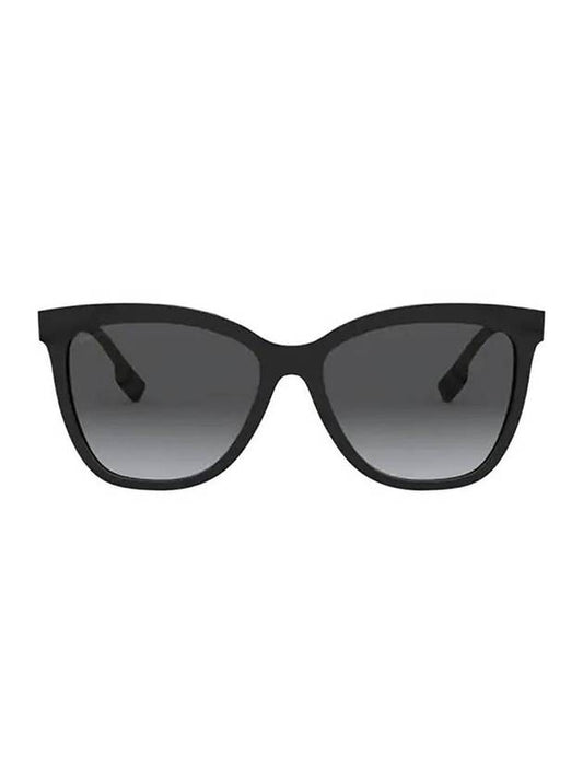 Eyewear Check Temple Oval Sunglasses Black - BURBERRY - BALAAN 1