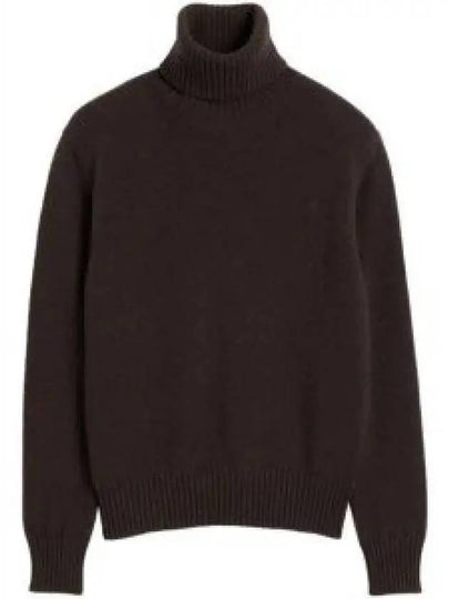 Cashmere Turtleneck Dark Coffee - AMI - BALAAN 2