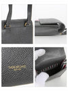 Three Stripes Strap Leather Phone Case Grey - THOM BROWNE - BALAAN 4