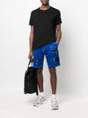 Waffen Patch Off Dye Bermuda Shorts Blue - STONE ISLAND - BALAAN 3