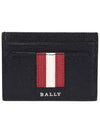 Tar Embossed Leather Card Wallet Black - BALLY - BALAAN 3