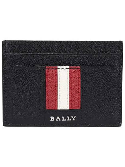 Tar Embossed Leather Card Wallet Black - BALLY - BALAAN 2