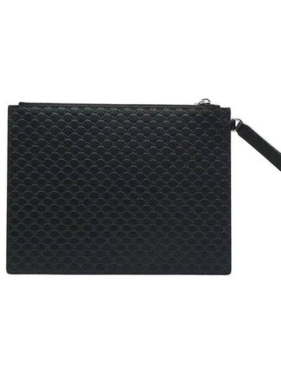 GG Micro Ssima Strap Clutch Bag Black - GUCCI - BALAAN 2