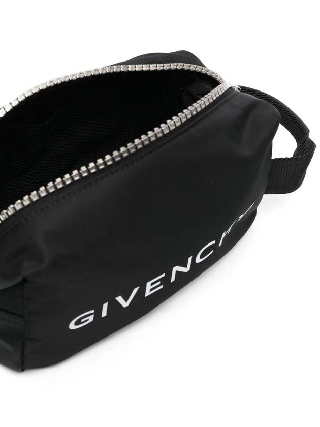 Logo Print Zipped Pouch Bag Black - GIVENCHY - BALAAN 5