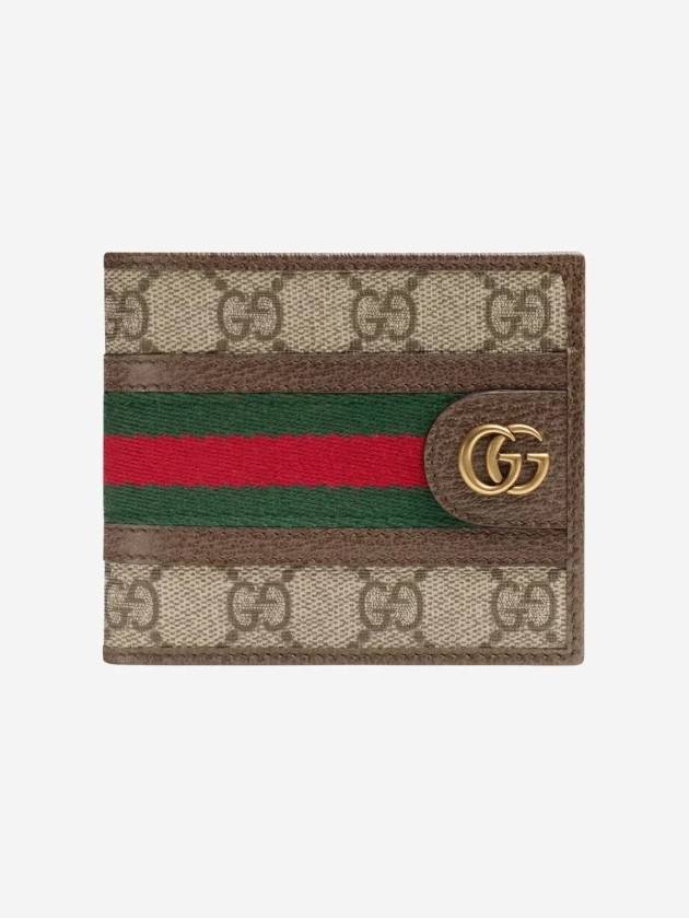 Ophidia GG Half Wallet Beige Ebony - GUCCI - BALAAN 2