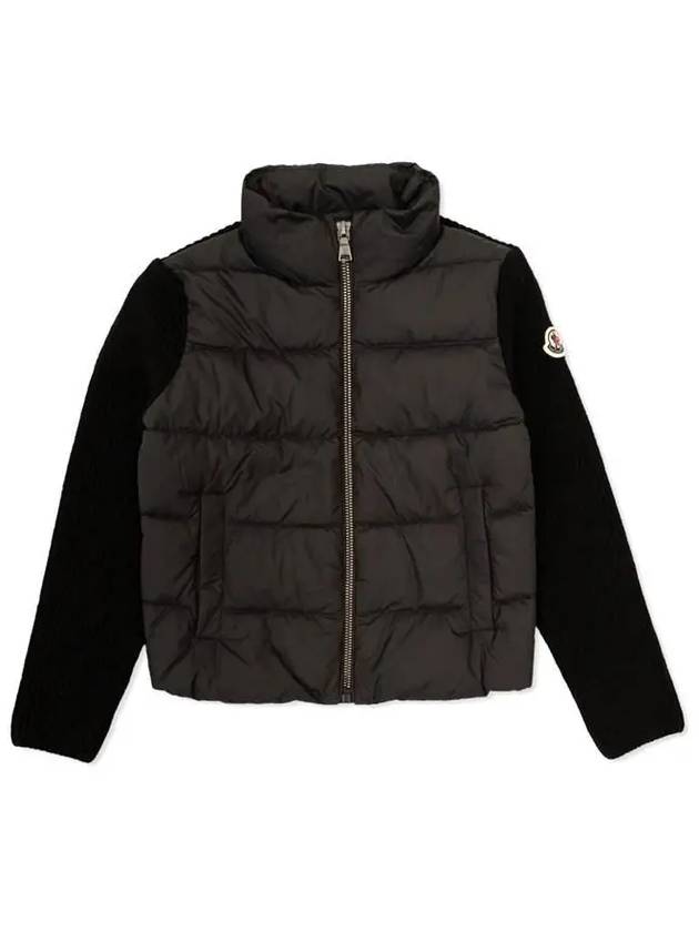 Moncler Kids 8 10 Padded Knit Cardigan Black - MONCLER - BALAAN 1