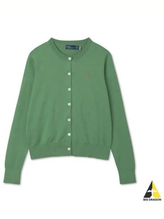 W cotton blend cardigan green - POLO RALPH LAUREN - BALAAN 1