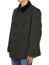 Men's Waxed Cotton Jacket Dark Green - MAISON MARGIELA - BALAAN 5