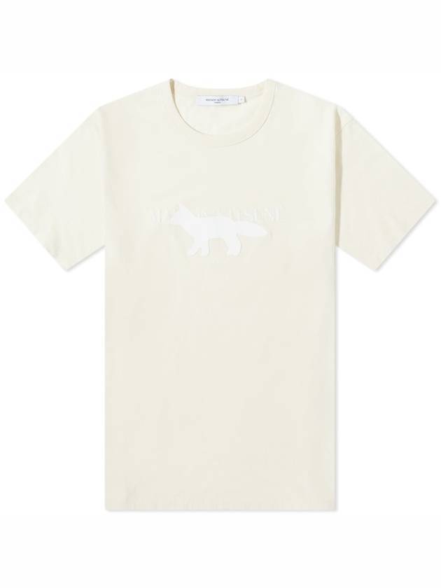 Fox Stamp Logo Classic Short Sleeve T-Shirt Ecru - MAISON KITSUNE - BALAAN 1