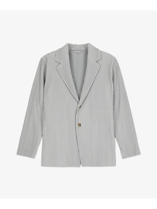 Pleated Single Breasted Jacket Grey - ISSEY MIYAKE - BALAAN 1