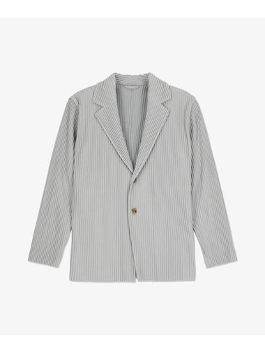 Pleated Single Breasted Jacket Grey - ISSEY MIYAKE - BALAAN 1