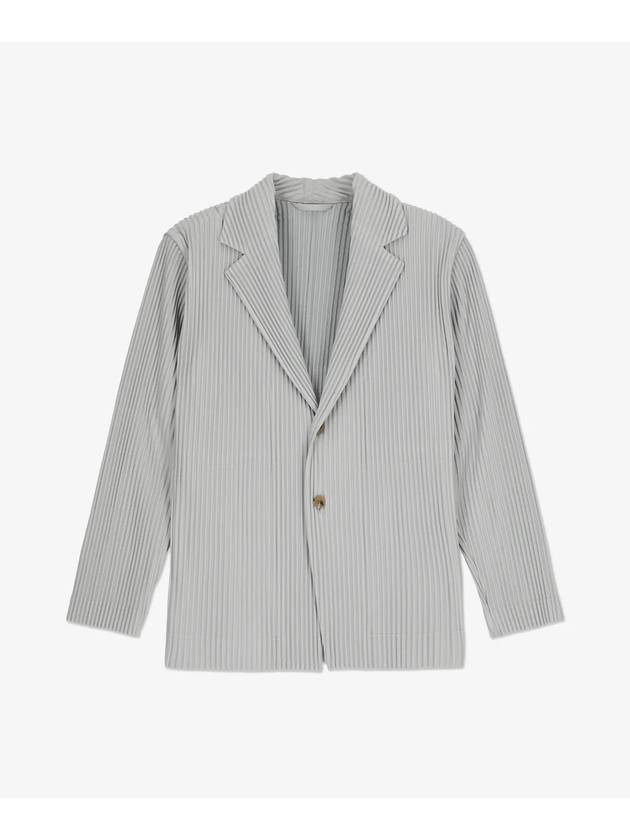 Pleated Single Breasted Jacket Grey - ISSEY MIYAKE - BALAAN 1