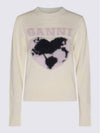 Heart Intarsia Knit Top Egret - GANNI - BALAAN 2