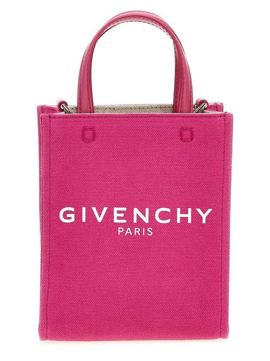 Mini G Canvas Tote Bag Fuchsia - GIVENCHY - BALAAN 1