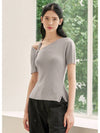 Smooth neck strap line knit top - MICANE - BALAAN 2