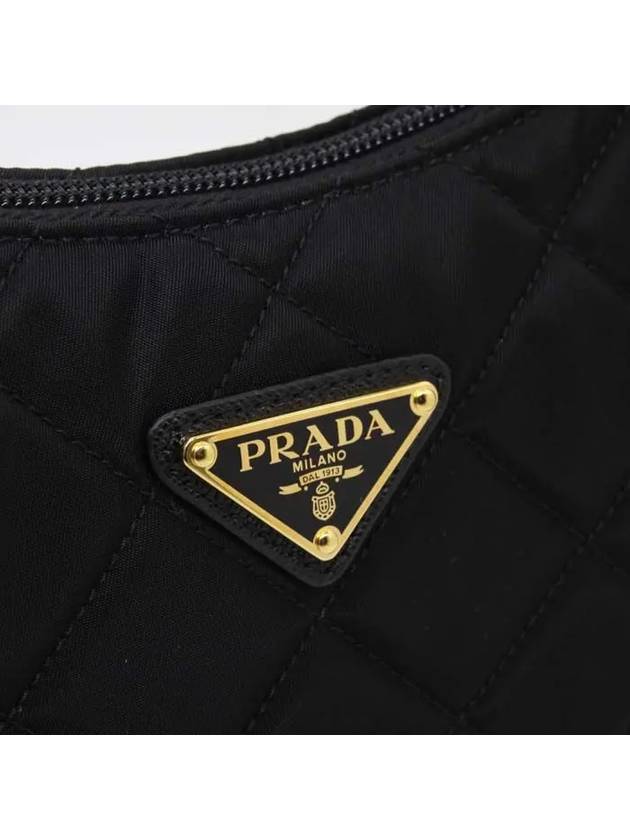 Nylon Quilted Hobo Tote Bag Black - PRADA - BALAAN 8