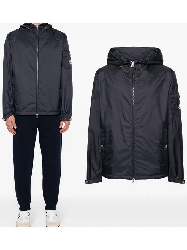 Etiache Rain Hooded Zip Up Blue - MONCLER - BALAAN 2