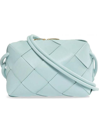 Cassette Intrecciato Small Cross Bag Light Blue - BOTTEGA VENETA - BALAAN 1