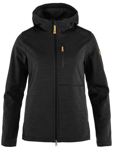 Keb Fleece Hoodie W Black - FJALL RAVEN - BALAAN 1