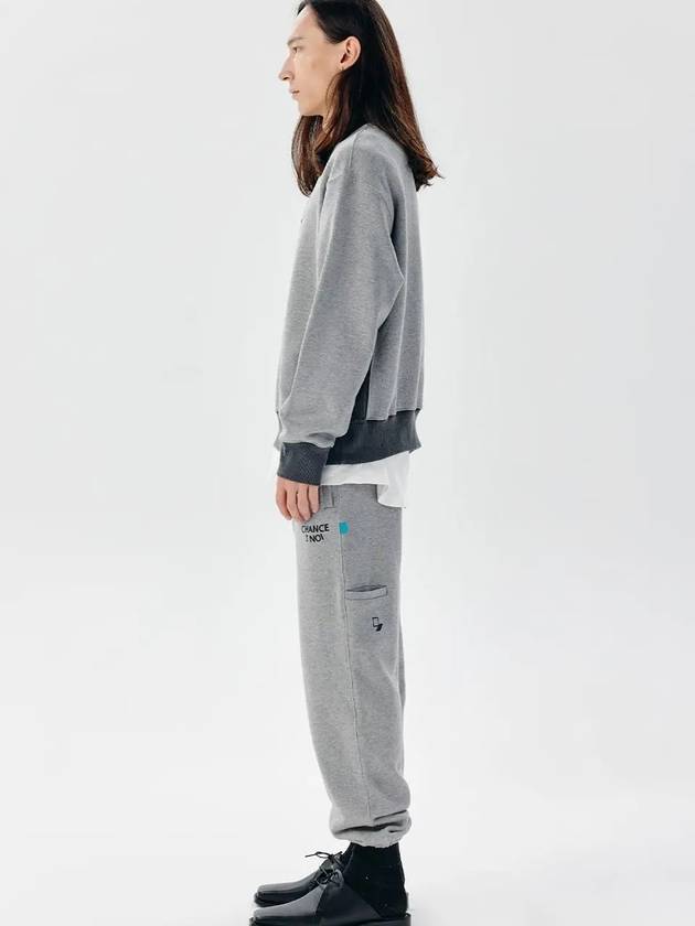 Unisex CHJGPT Snowy Sweat Jogger Pants Gray - CHANCE'S NOI - BALAAN 4