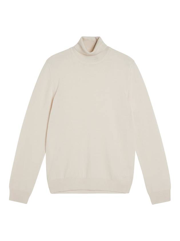 Lyd Merino Wool Turtleneck Cloud White - J.LINDEBERG - BALAAN 1