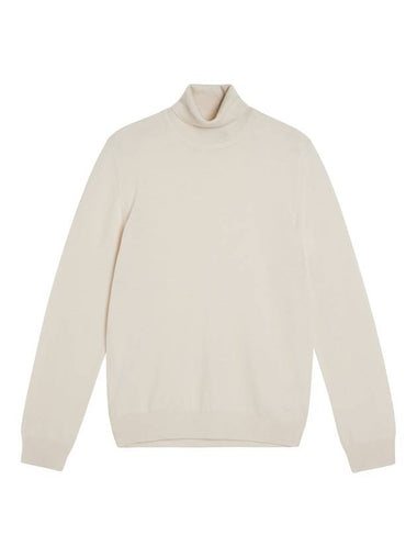 Lyd Merino Wool Turtleneck Cloud White - J.LINDEBERG - BALAAN 1