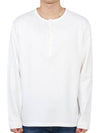 Henley Long Sleeve T-Shirt White - TEN C - BALAAN 2