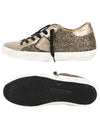 Height Raising Insole Vintage Leather Low Top Sneakers Gold Glitter - PHILIPPE MODEL - BALAAN 6