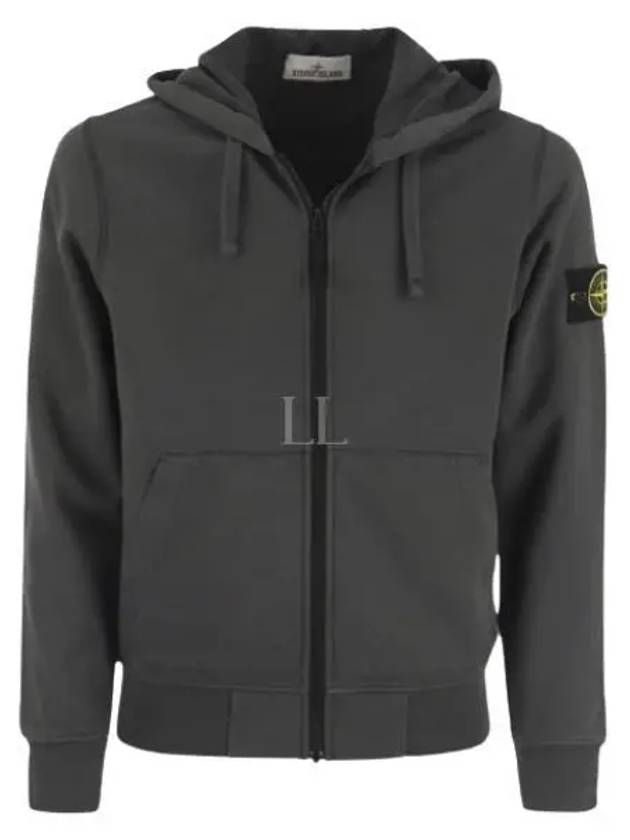 Compass Badge Zip Up Hoodie Charcoal - STONE ISLAND - BALAAN 2