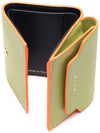 Saffiano Leather Trifold Half Wallet Green - MARNI - BALAAN 6